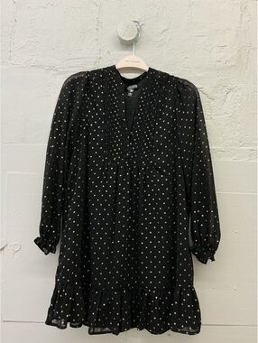 Aqua Gold Star Print Mini Dress